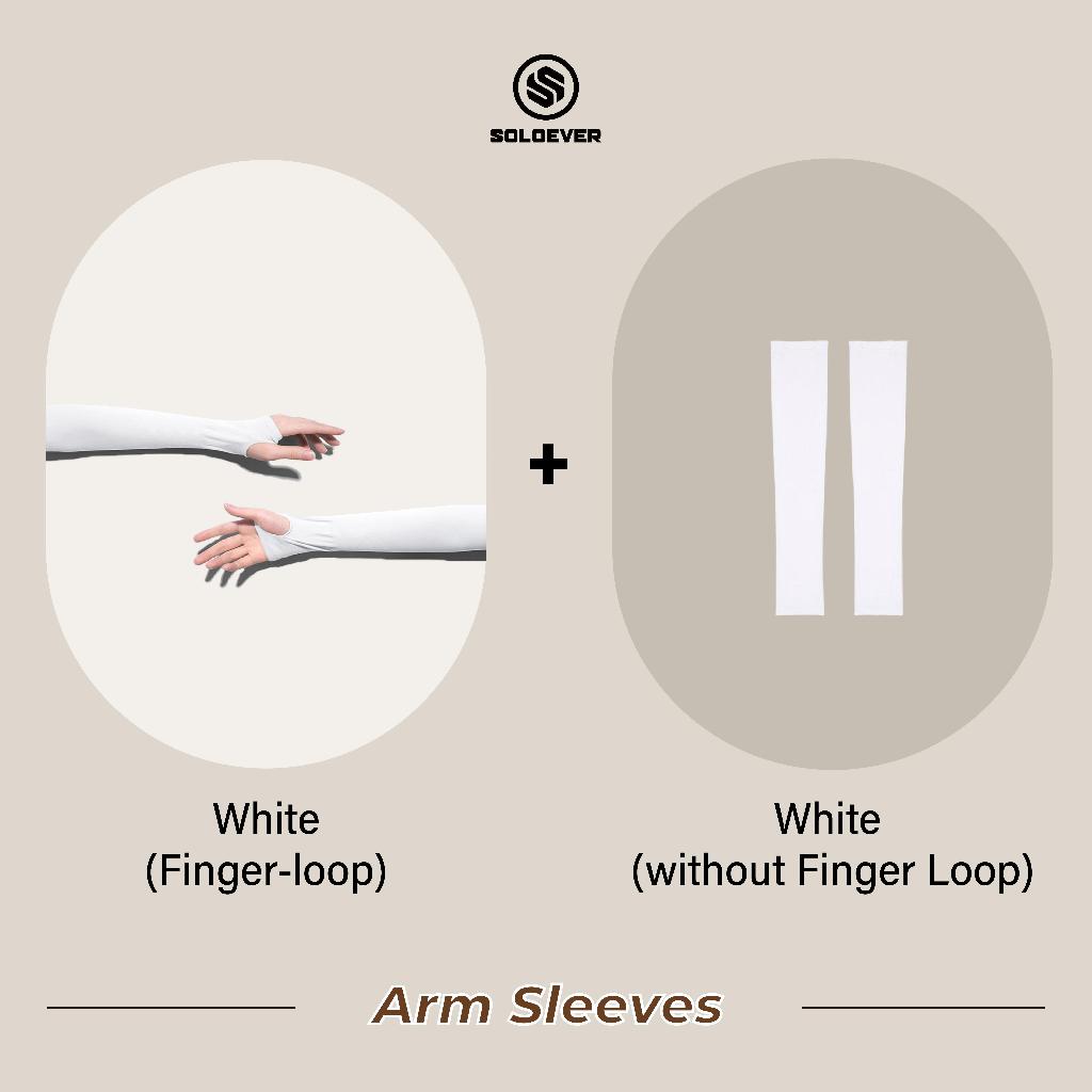 Soloever Arm Sleeves 1 Pair: Summer arm sleeves with finger sleeves, cooling effect for outdoor cycling and sports, exercise, UPF50+