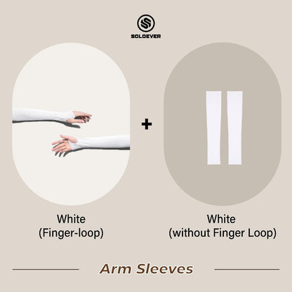 Soloever Arm Sleeves 1 Pair: Summer arm sleeves with finger sleeves, cooling effect for outdoor cycling and sports, exercise, UPF50+
