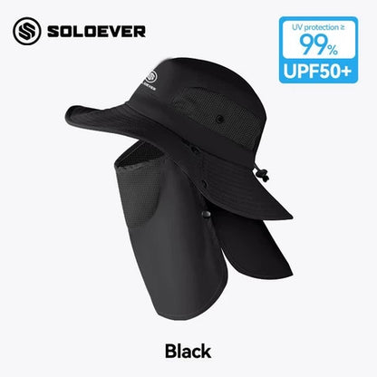 Soloever Wide Brim Sun Hat, 360° UPF50+ Foldable Outdoor Hat for Hiking, Fishing, Surfing